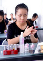 美甲学员实操